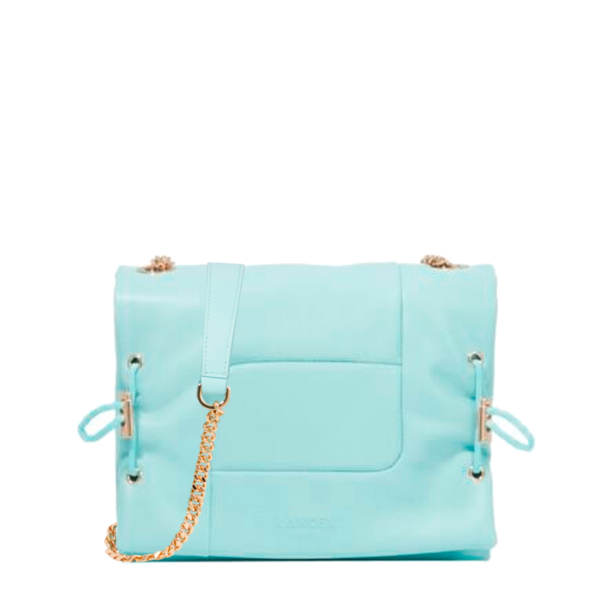 Sac à rabat Billie en cuir matelassé - Menthe