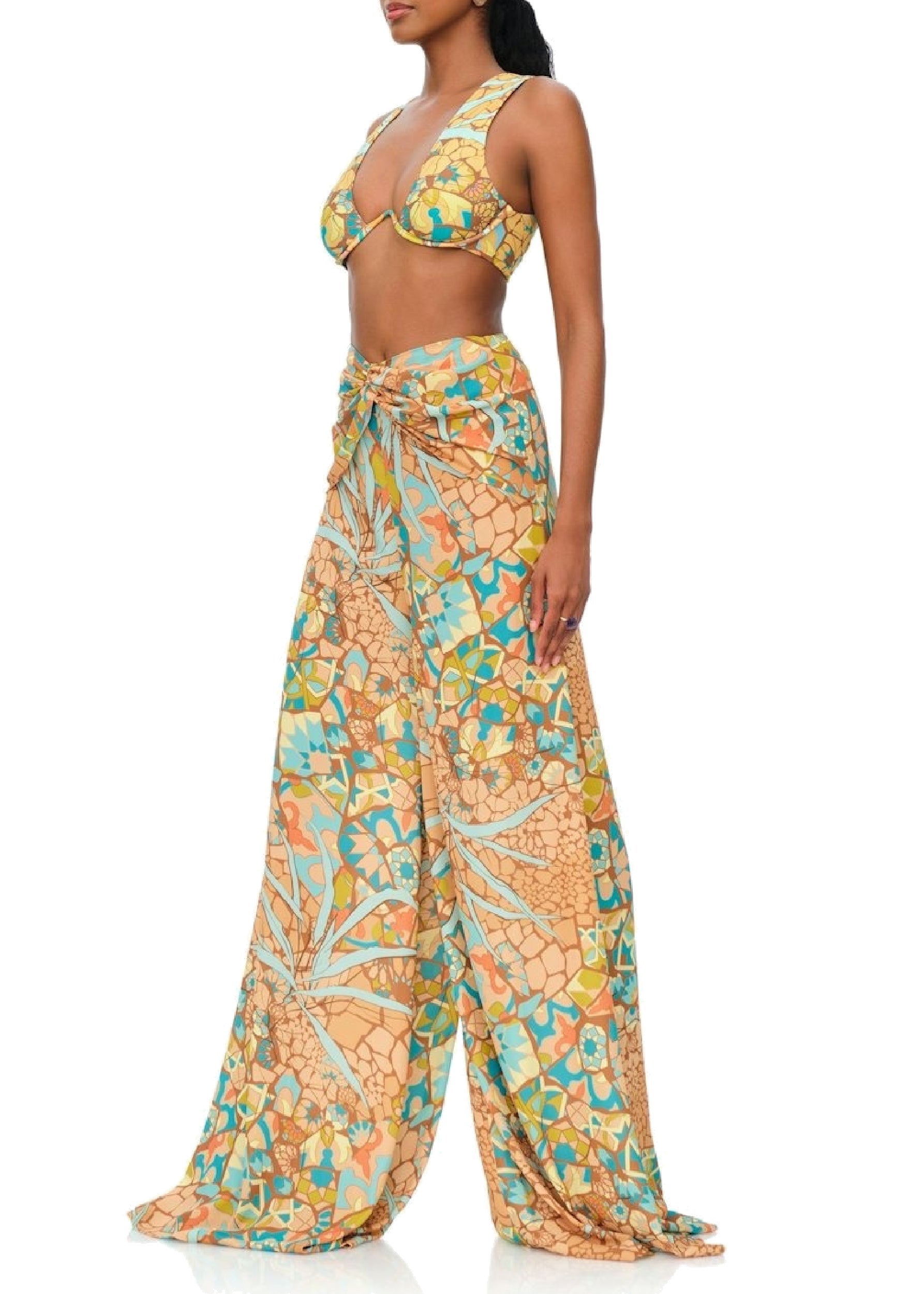 Akro high-waisted wide-leg trousers - Ilia Print