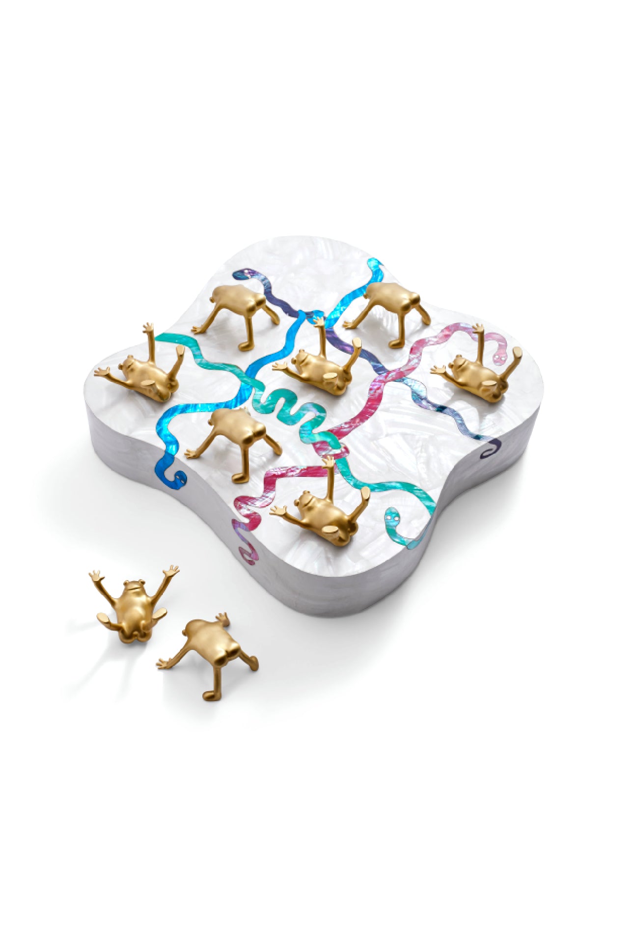 Jeu de morpion Haas Brothers Jeux - Blanc, Multicolore & Or
