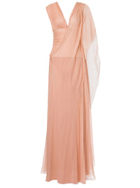 Robe longue en soie - Pink
