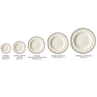 Set de 4 Assiettes à dessert Les Dépareillées Fleurs - Vert