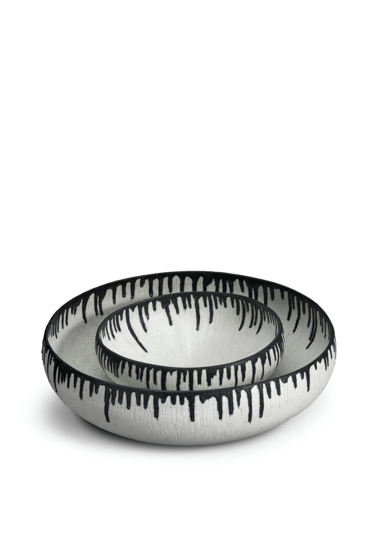 Grand bol rond Tokasu en porcelaine - Blanc & Indigo