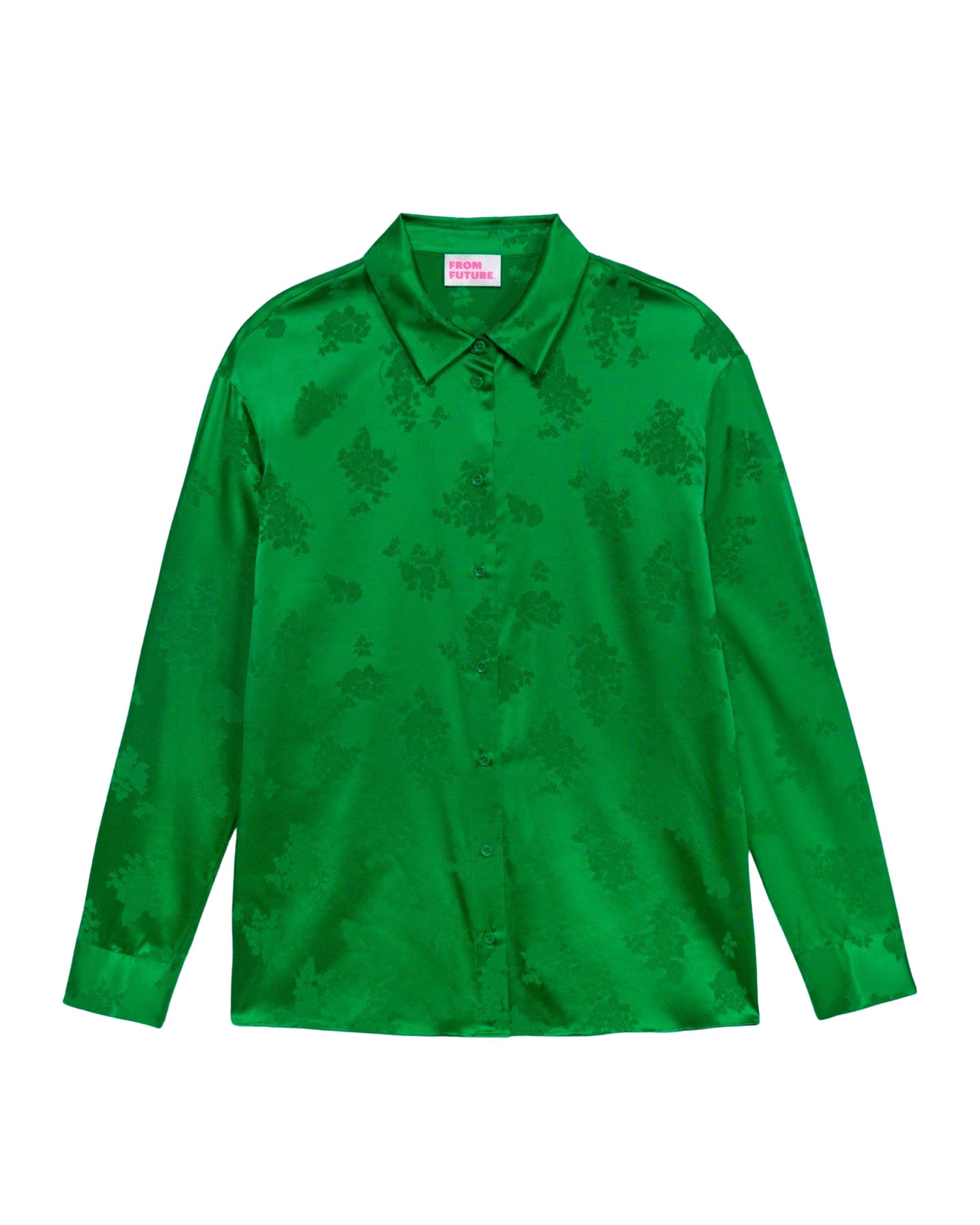 VERT JACQUARD / DJV / QTY : 5 / Chemisier Suzanna - Vert Jacquard