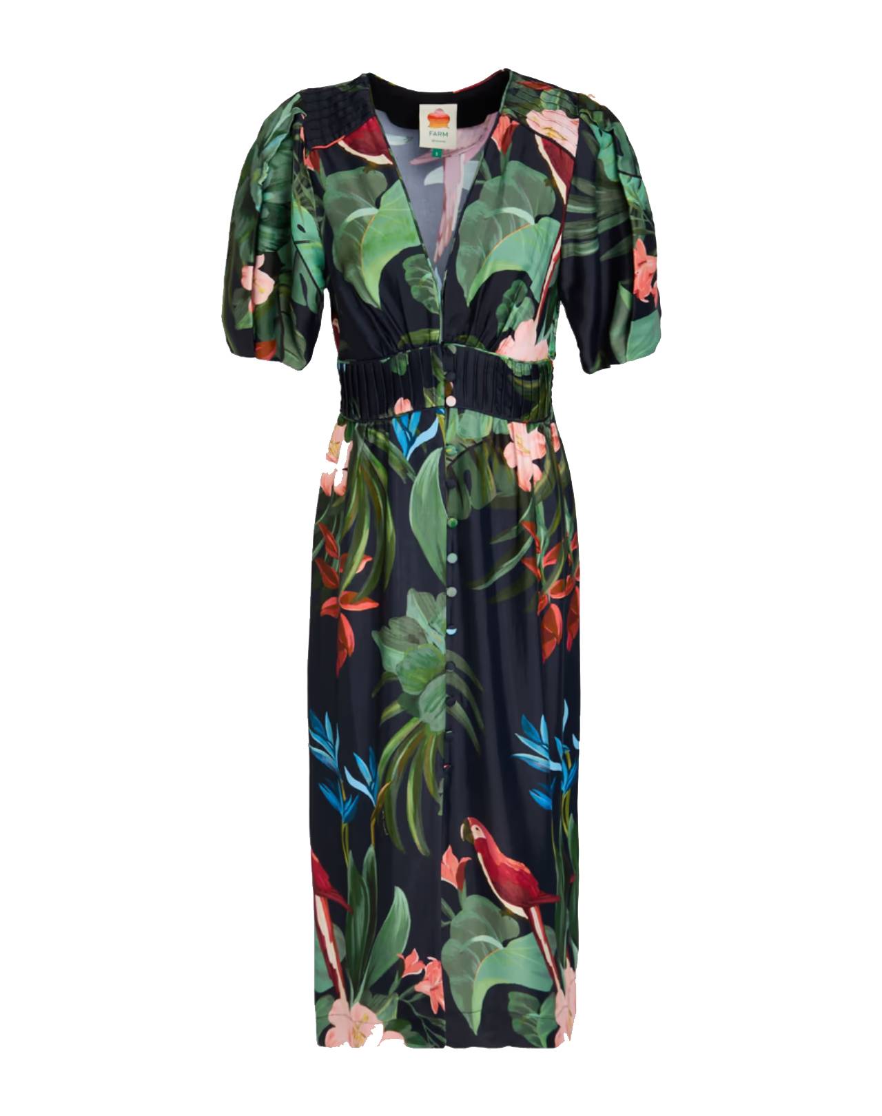 Robe midi Midnight Macaw - Noir