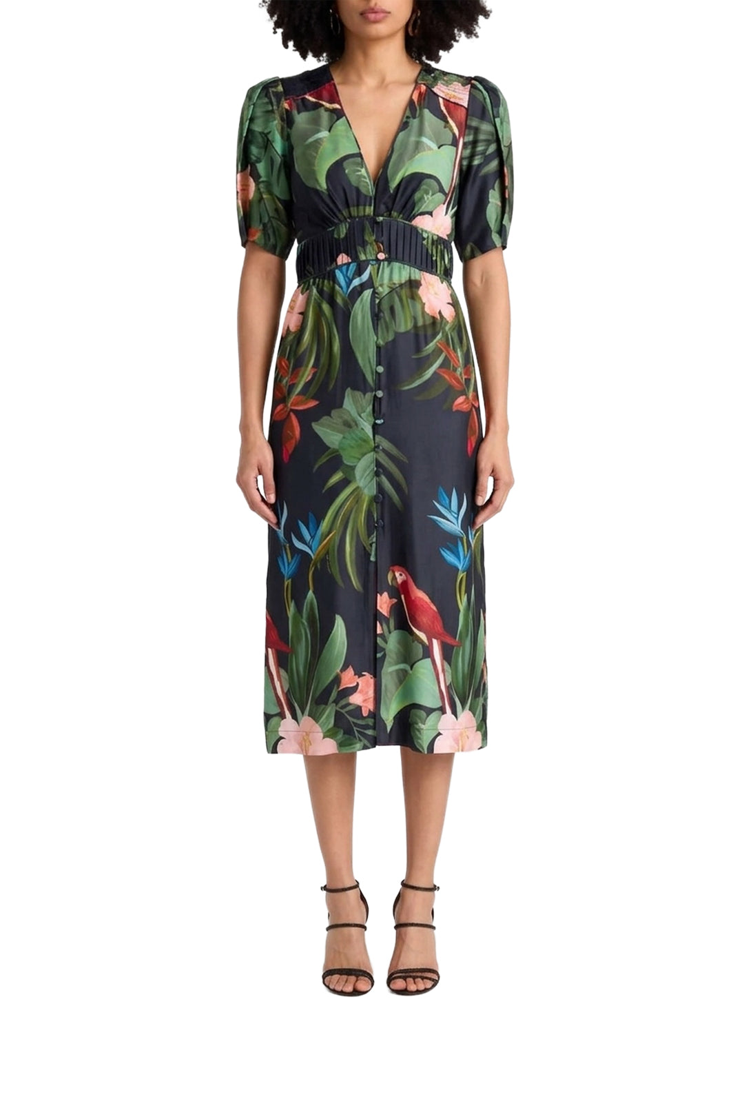 Robe midi Midnight Macaw - Noir