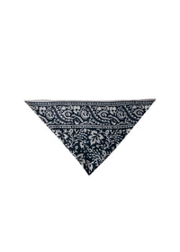 Écharpe à motifs paisley en soie - Black & White