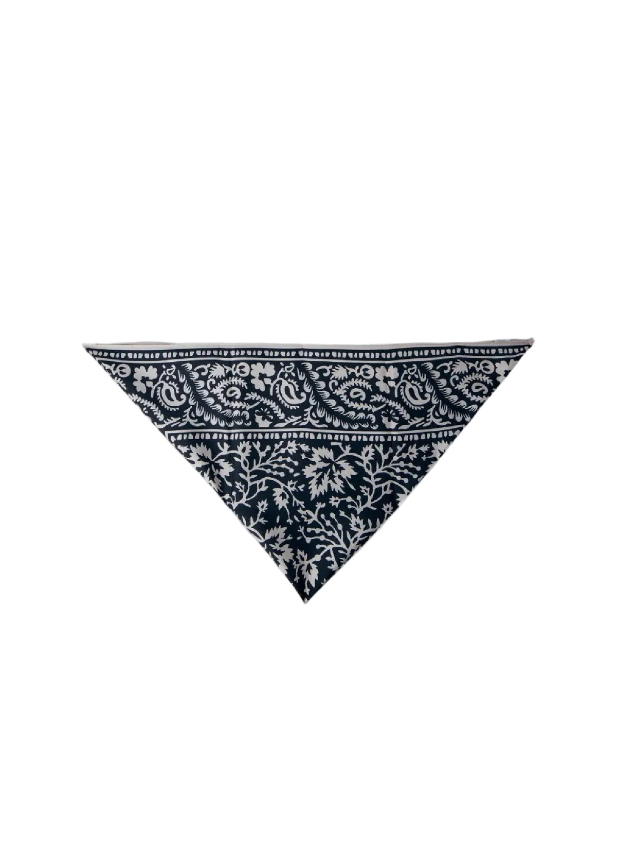 Écharpe à motifs paisley en soie - Black & White