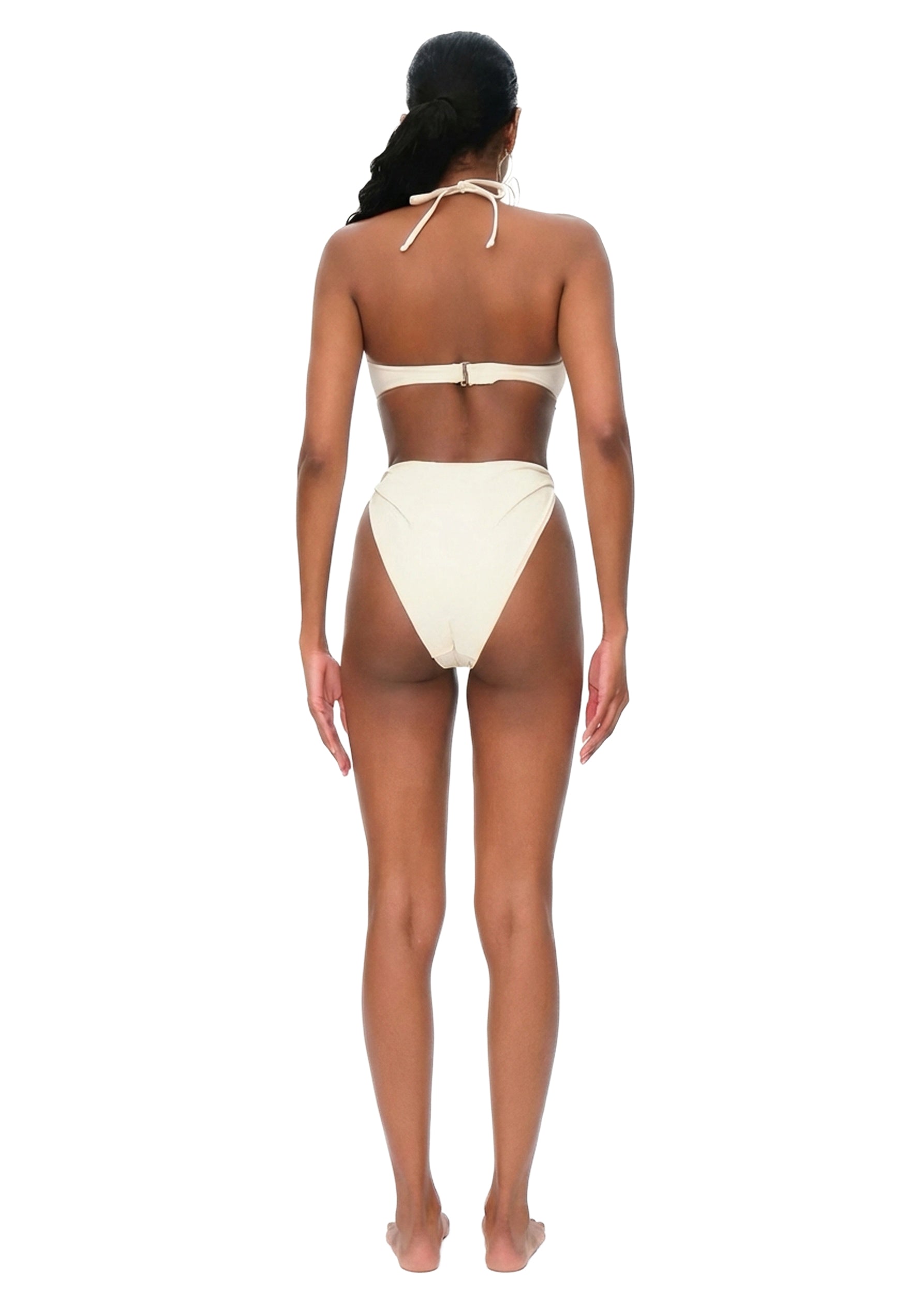 Gada Ruched Bikini Brief - Ivory