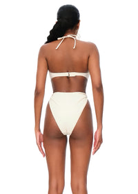 Gada Ruched Bikini Top - Ivory