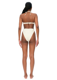 Gada Ruched Bikini Top - Ivory
