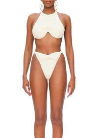 Gada Ruched Bikini Brief - Ivory