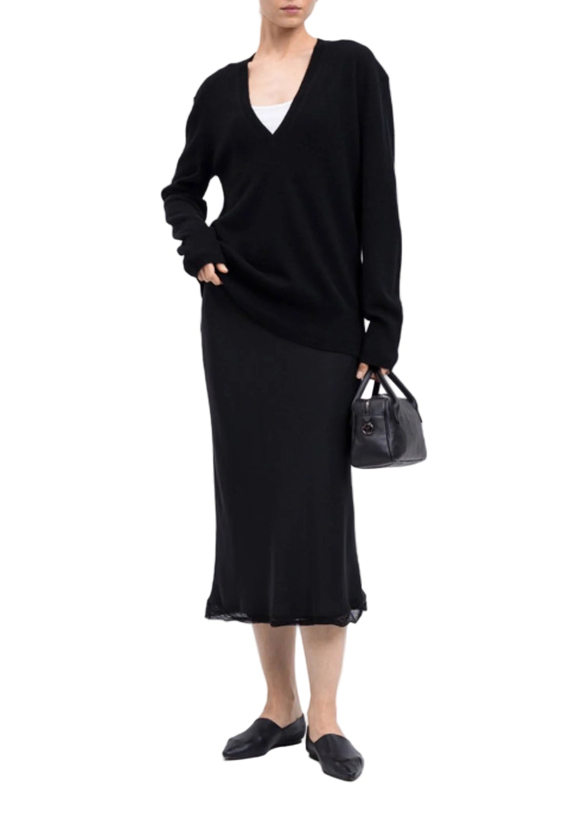Jupe slip en soie - Black