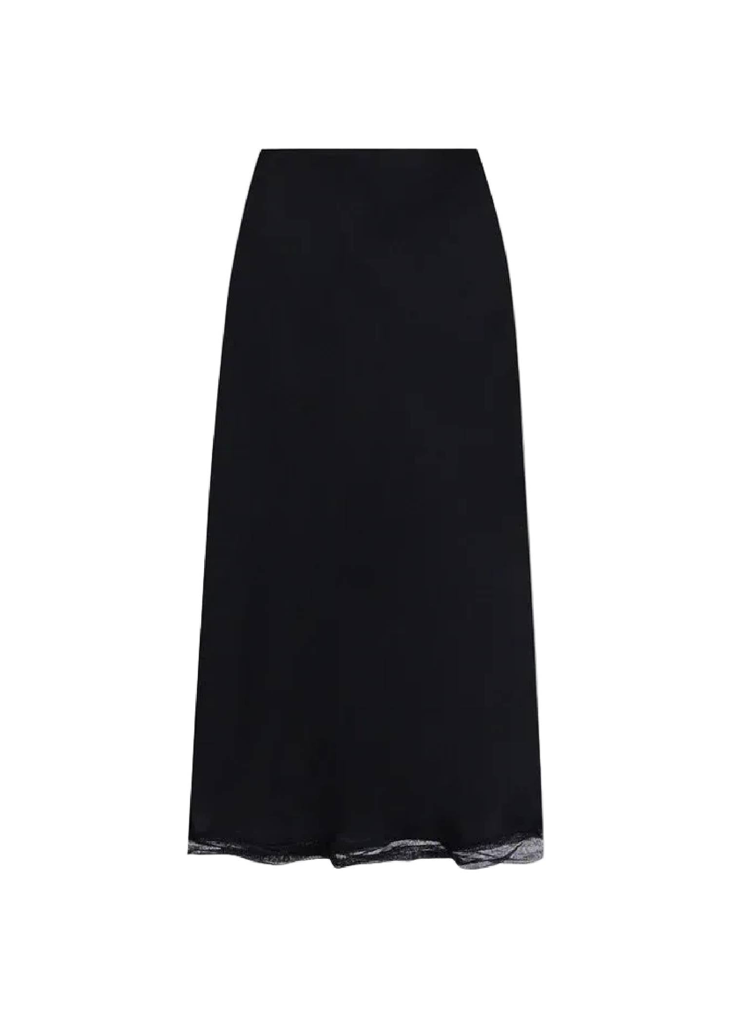 Jupe slip en soie - Black