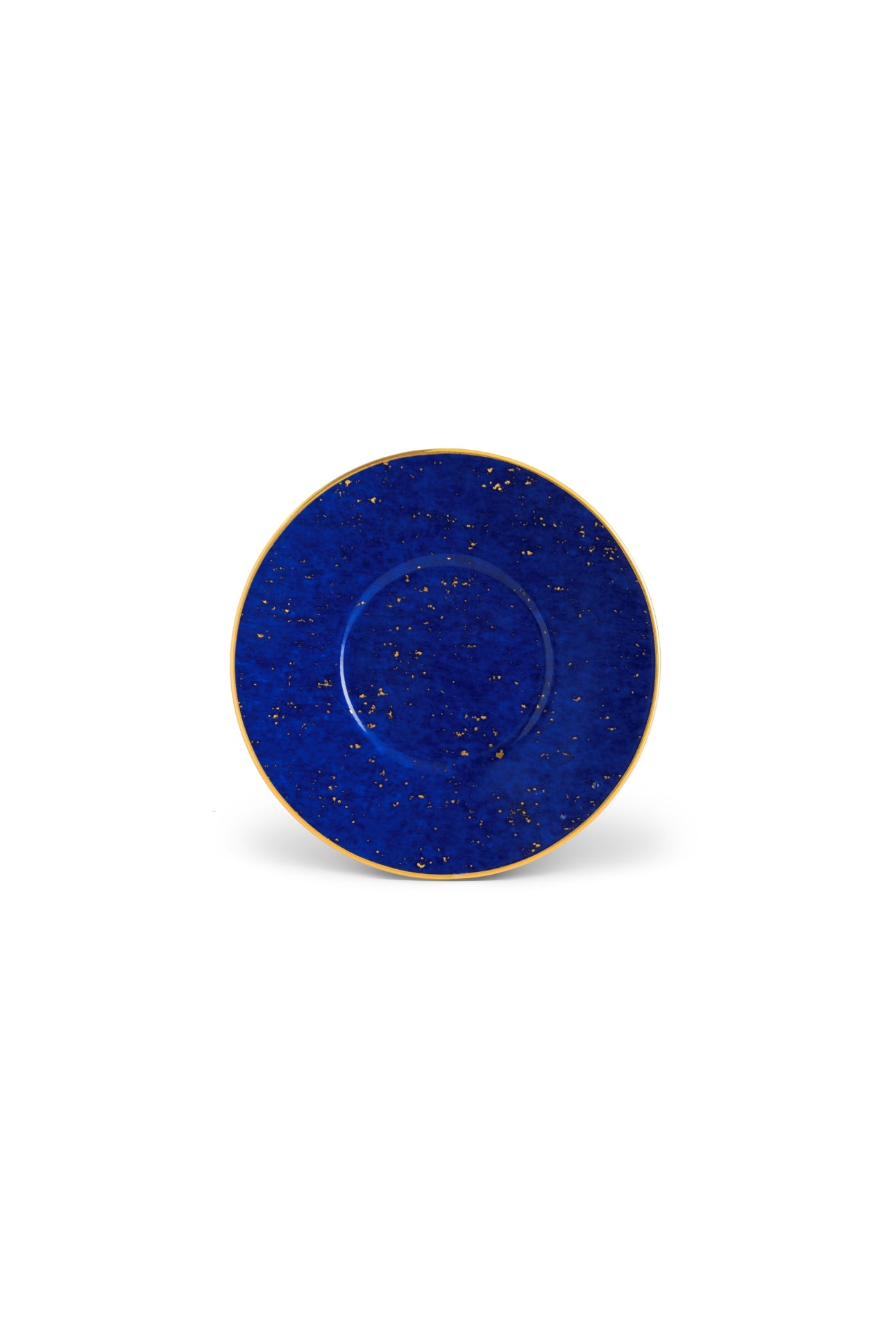 Tasse espresso & soucoupe Lapis en porcelaine & or - Bleu