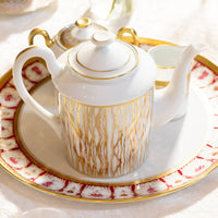 Verseuse pour 6 Tasses Fil d'or en porcelaine - Or