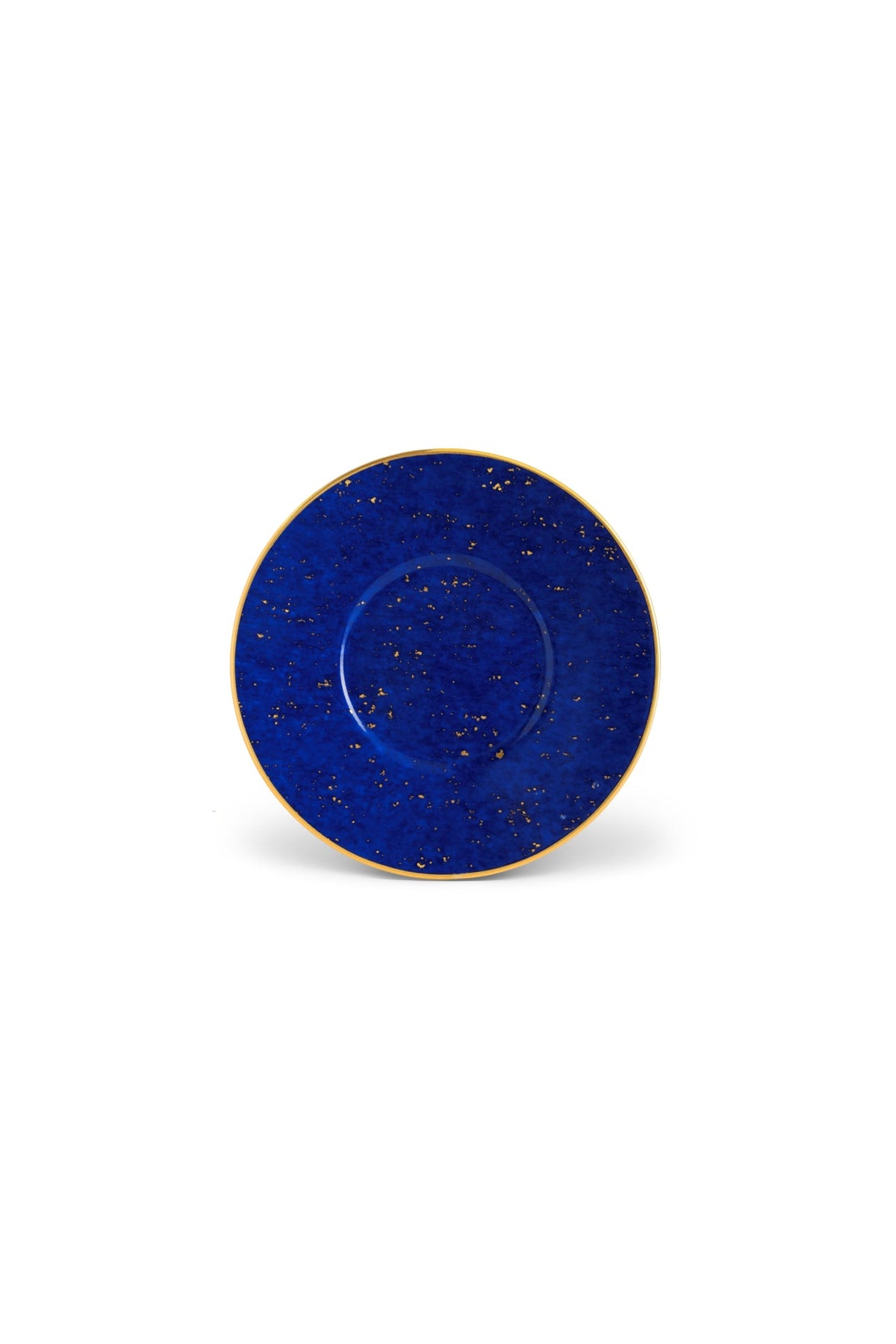 Tasse espresso & soucoupe Lapis en porcelaine & or - Bleu