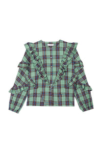 Blouse Milk à carreaux - Aqua