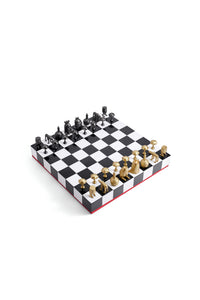 Jeu d'échecs Haas Brothers Jeux - Blanc, Noir, Rouge & Or