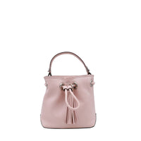 Mini sac seau Sacha en cuir grainé - Rose Quartz