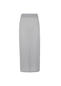 Jupe longue en maille - Grey Melangé