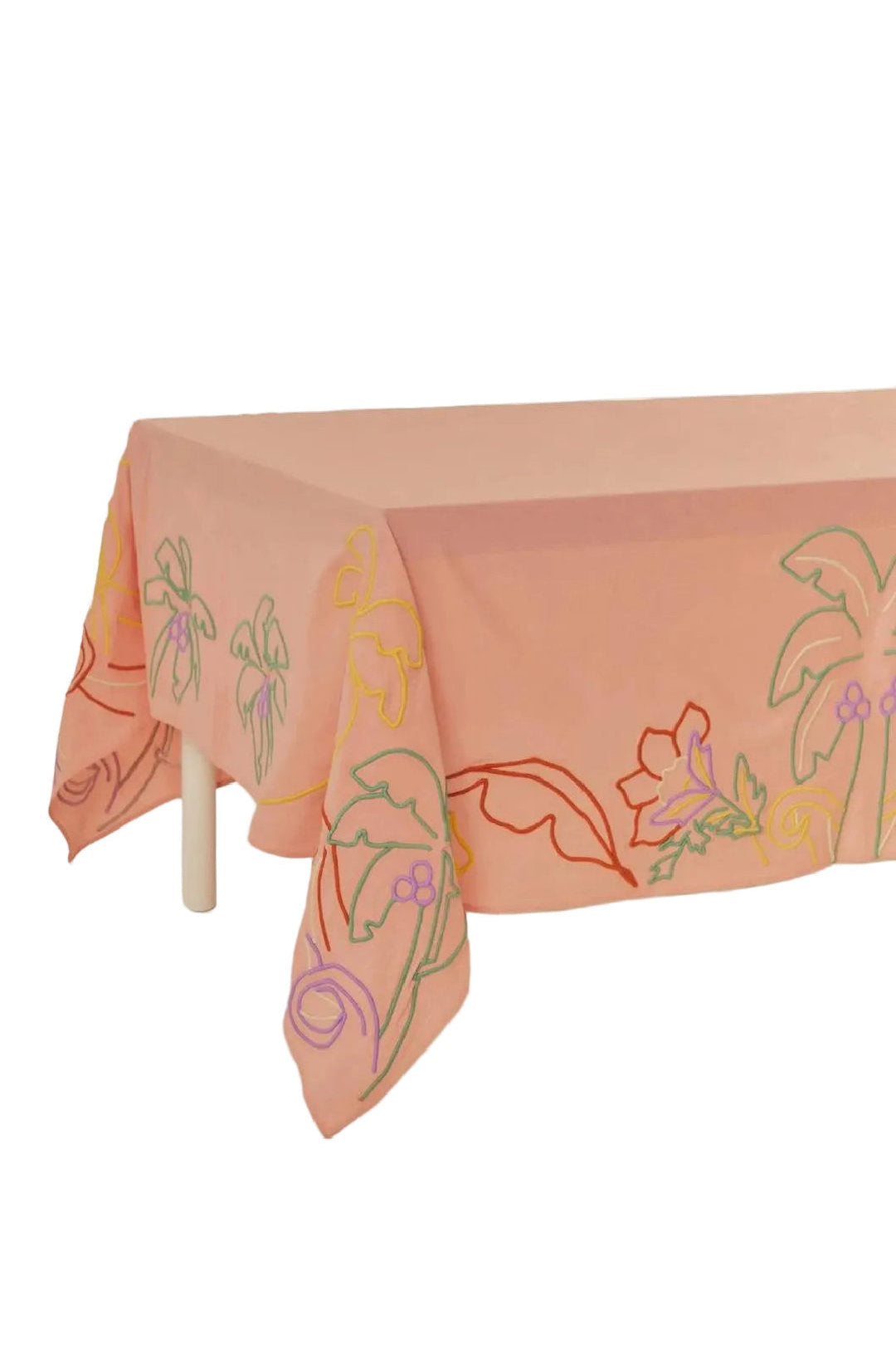 Nappe Floral Joy en lin - Rose