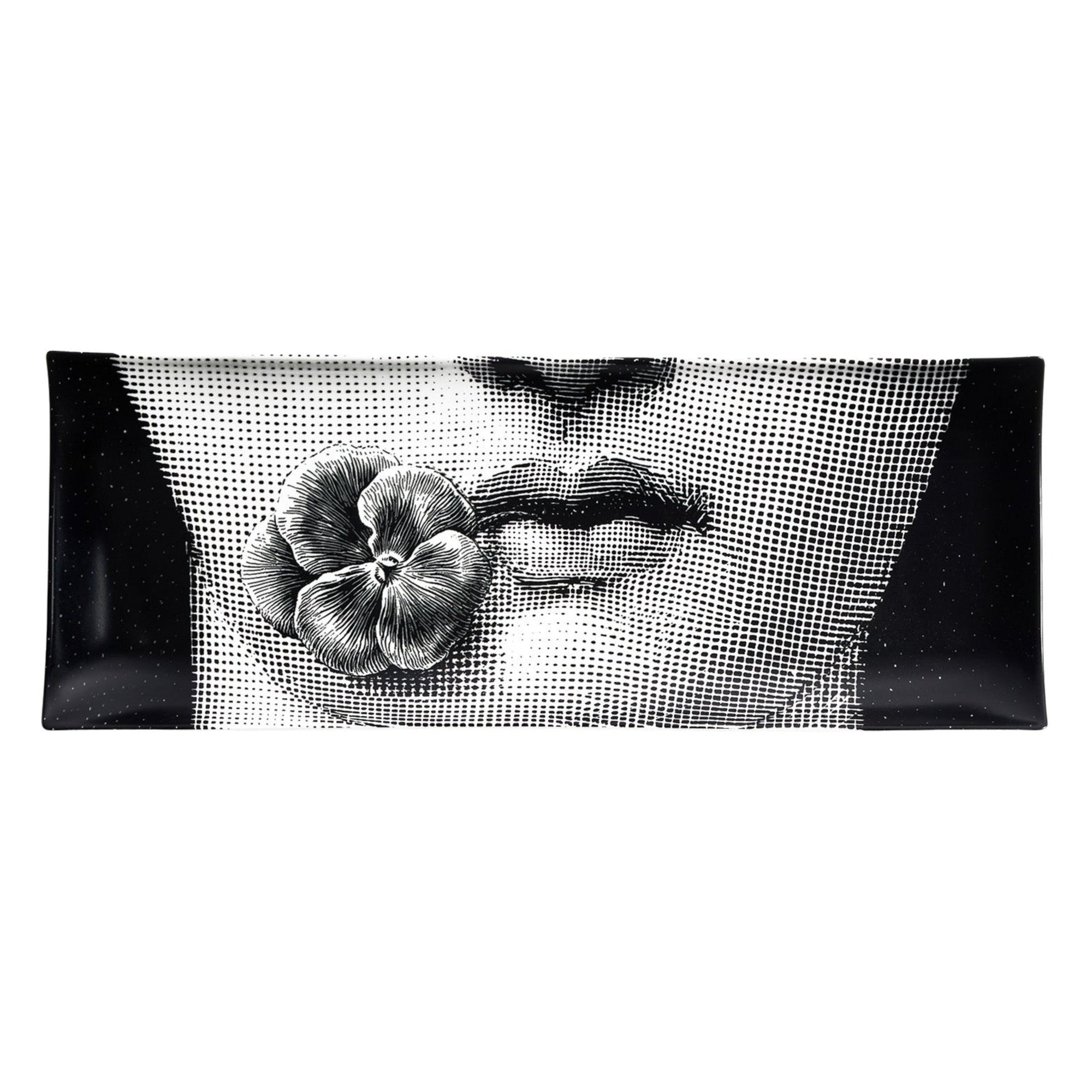 Tema e Variazioni tray no. 137 in porcelain - Black & White