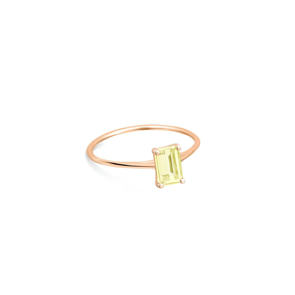 mini cocktail lemon quartz ring