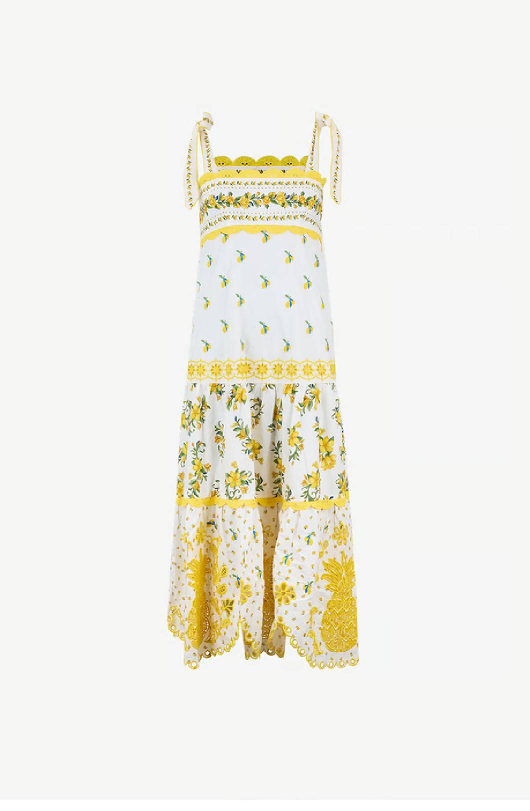 Robe midi Sicily Richelieu - Blanc