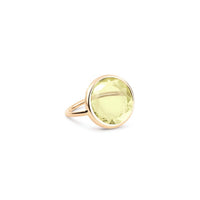 baby lemon quartz disc ring