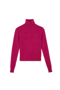 Knitted high neck jumper - Pink