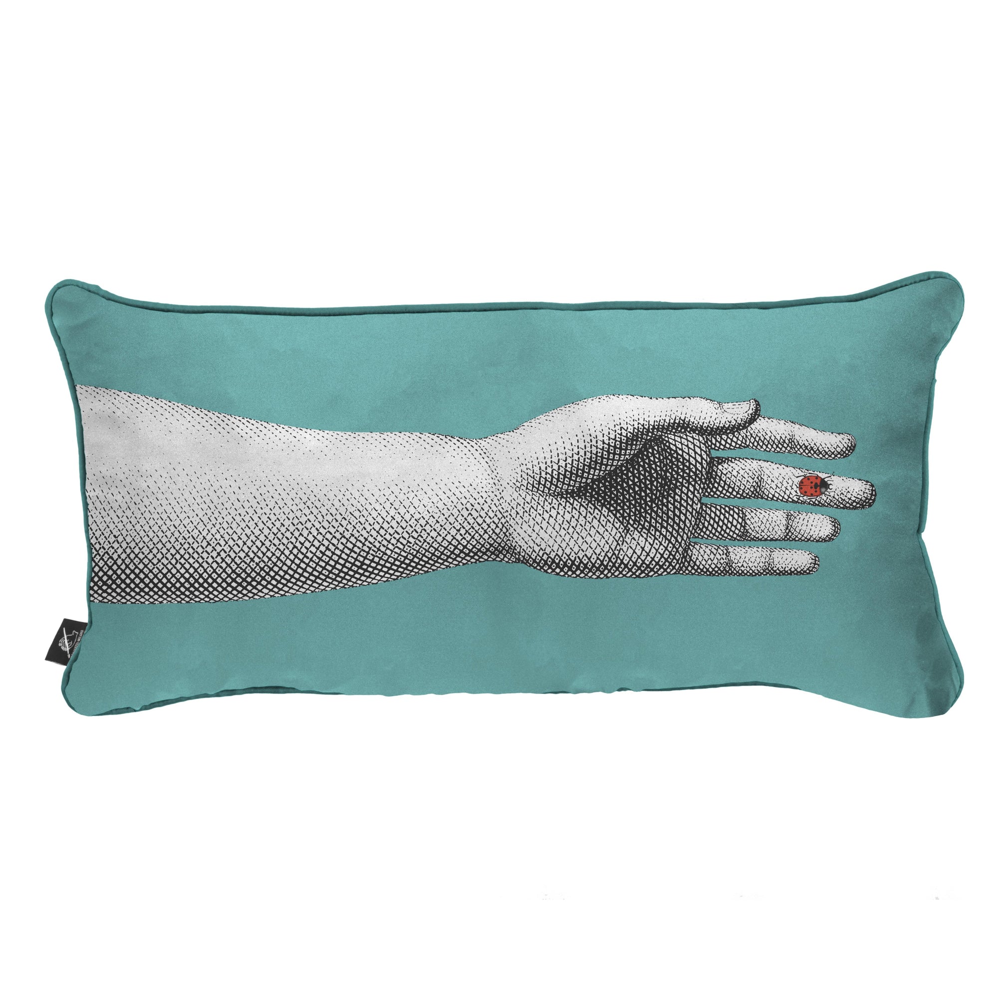 Mano silk cushion - Blue