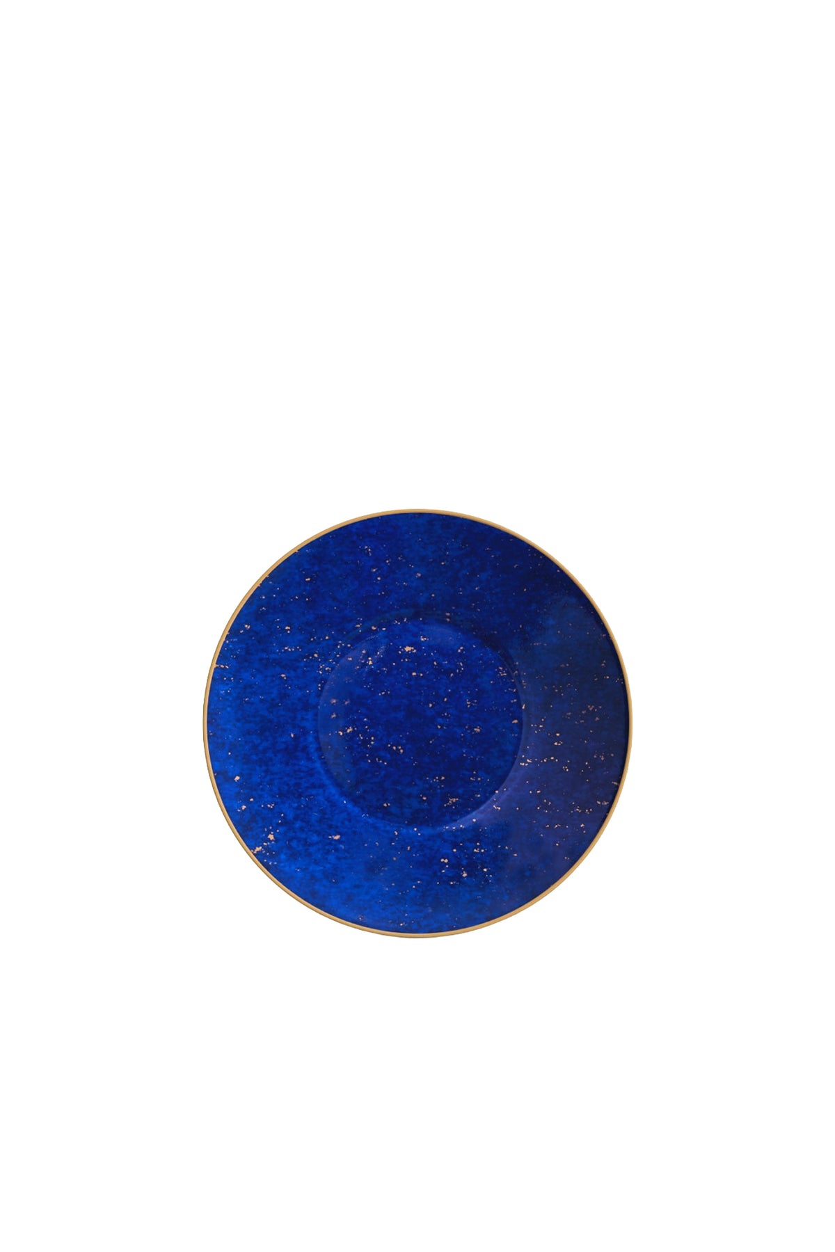 Soucoupe Lapis en porcelaine & or - Bleu