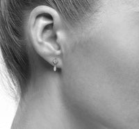 Mono boucle Fleurs du Mal en or noir 18K sertie de diamants - Or noir