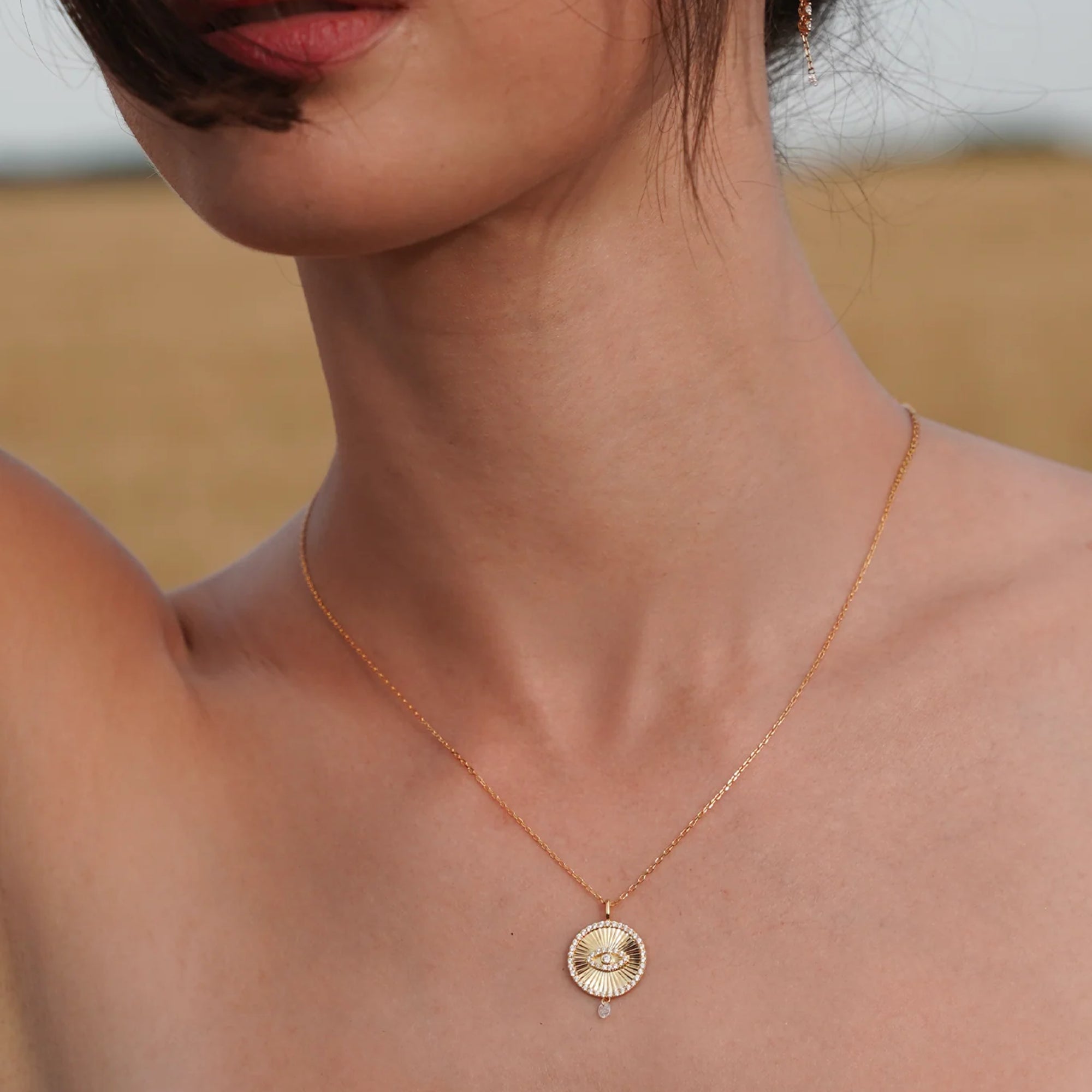Lucky Eye Talisman Necklace - Gold plated