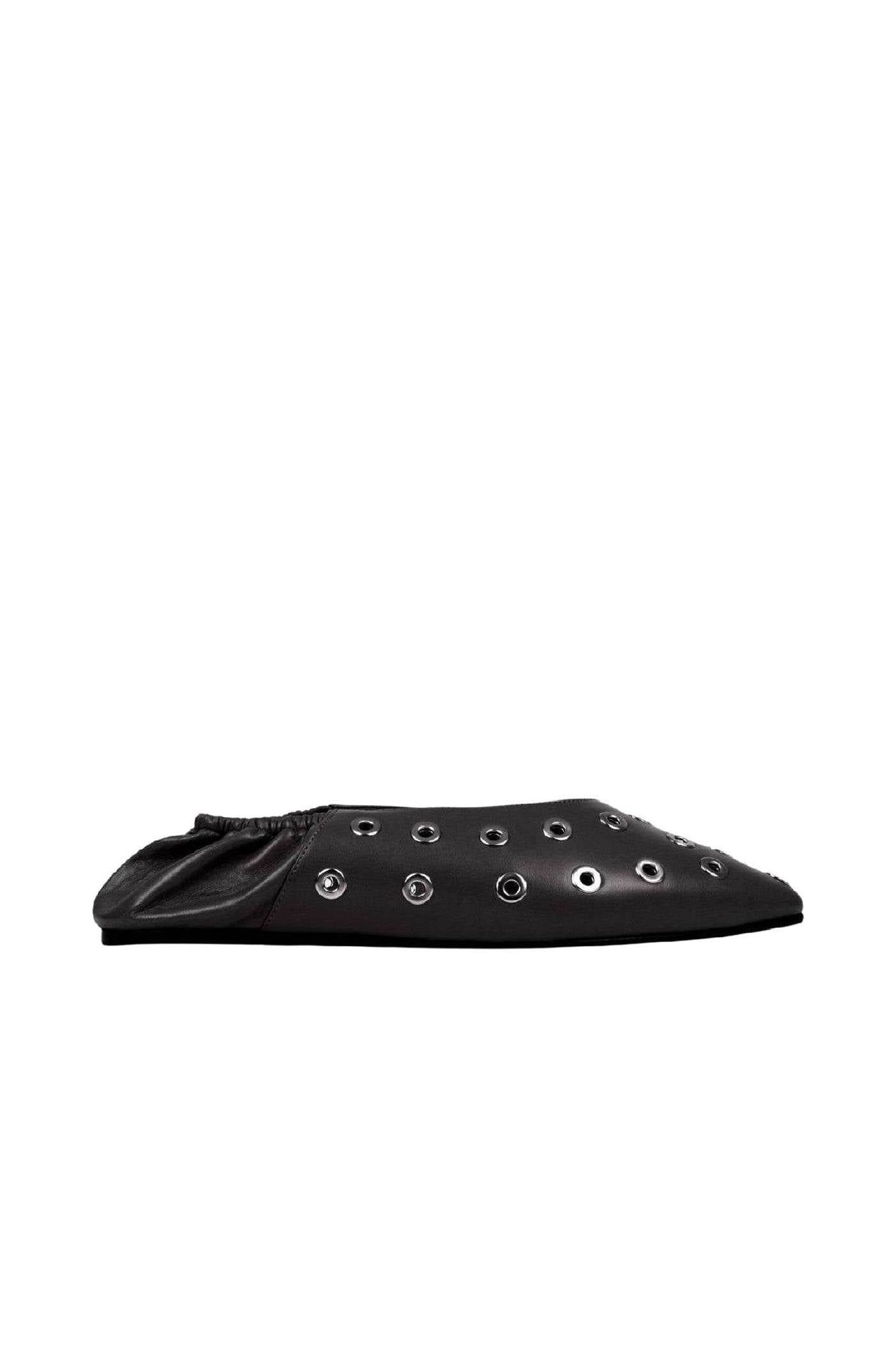Ballerines Charlotte en cuir - Noir