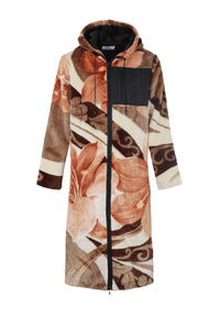 Manteau long à capuche unisex - Multicolor