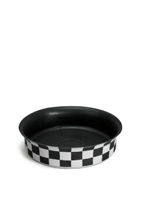 Grand bol Damier en porcelaine - Noir & Blanc