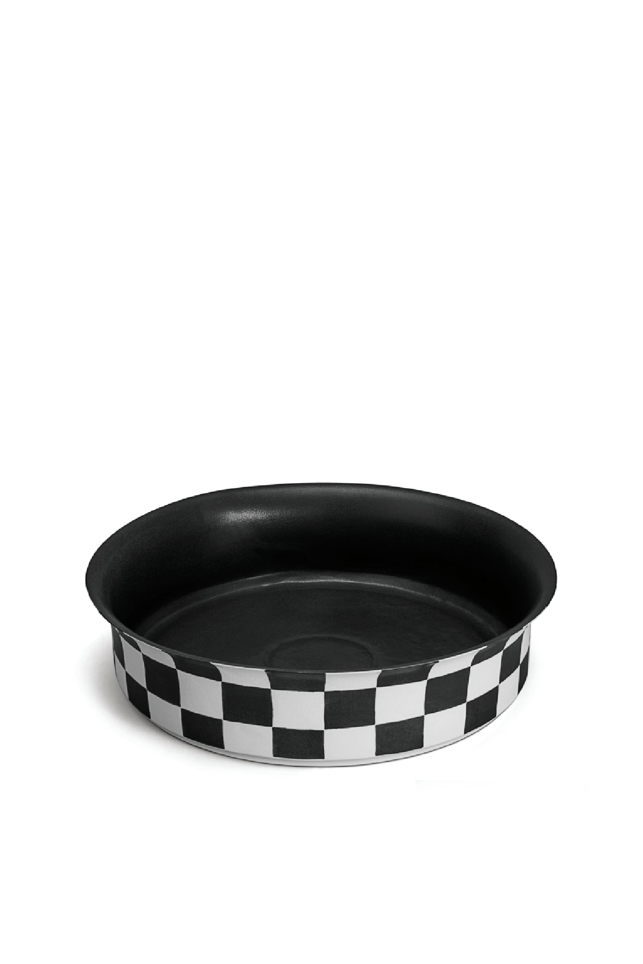 Grand bol Damier en porcelaine - Noir & Blanc