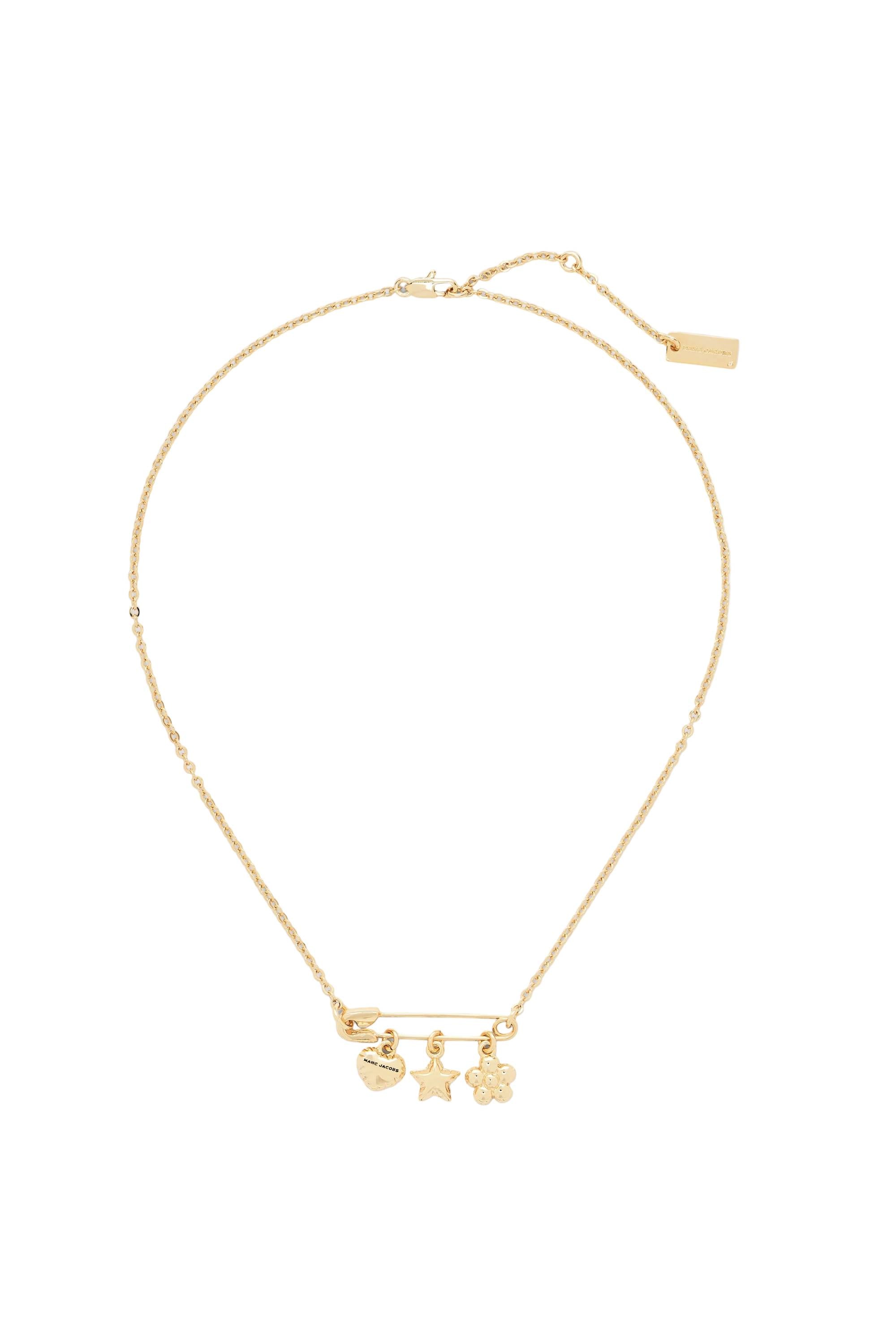 Collier Epingle avec pendentifs en laiton - Gold