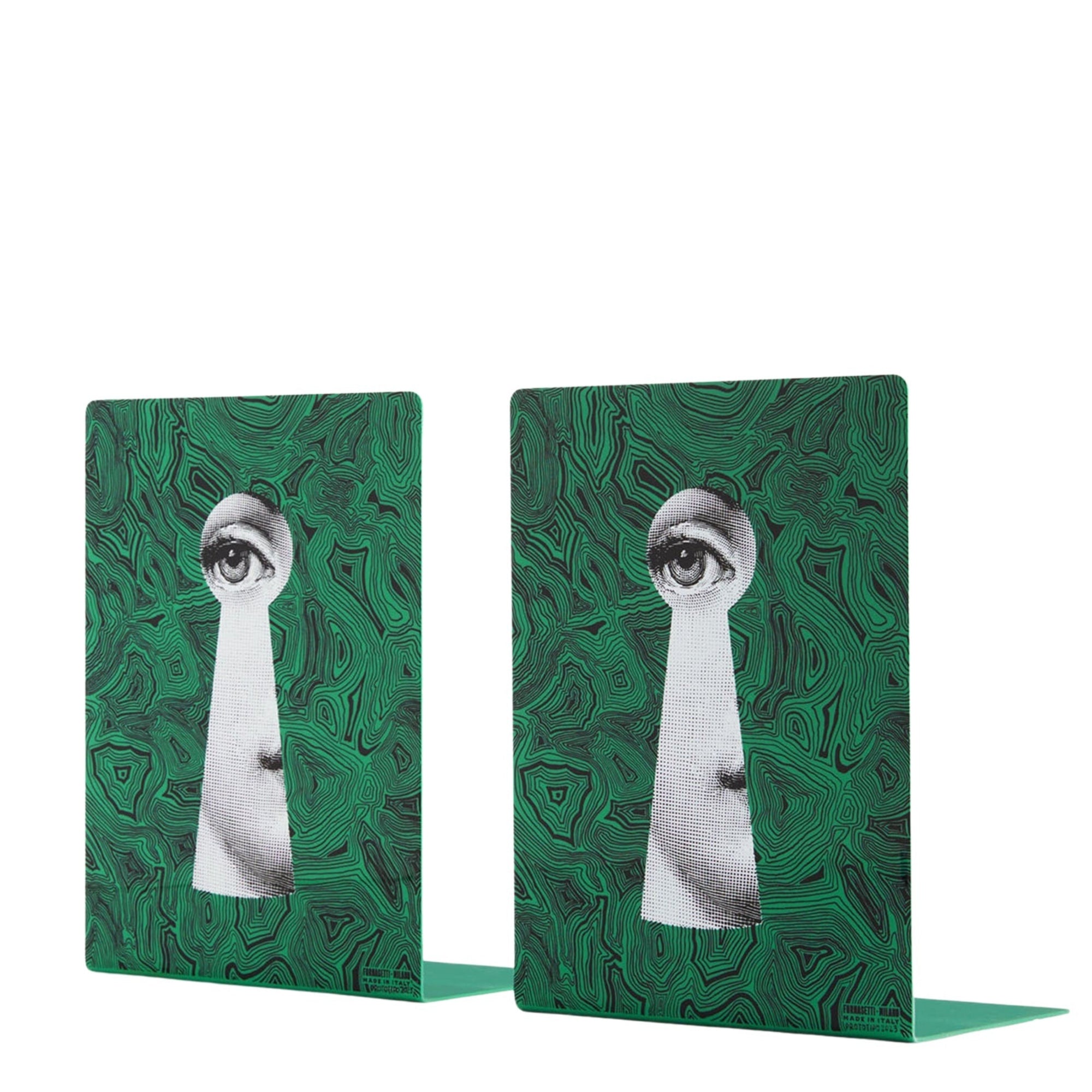 Serratura su Malachite bookend - Green