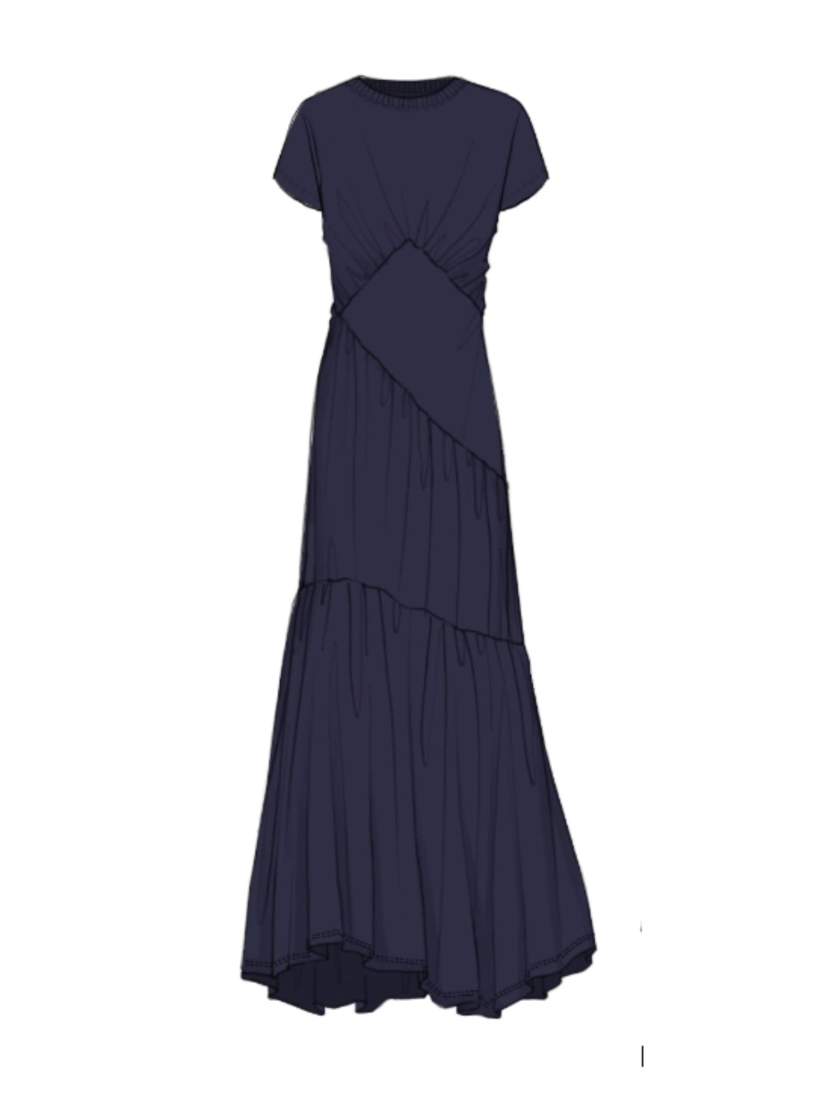 PF25   THE GATHERED DRESSNAVY