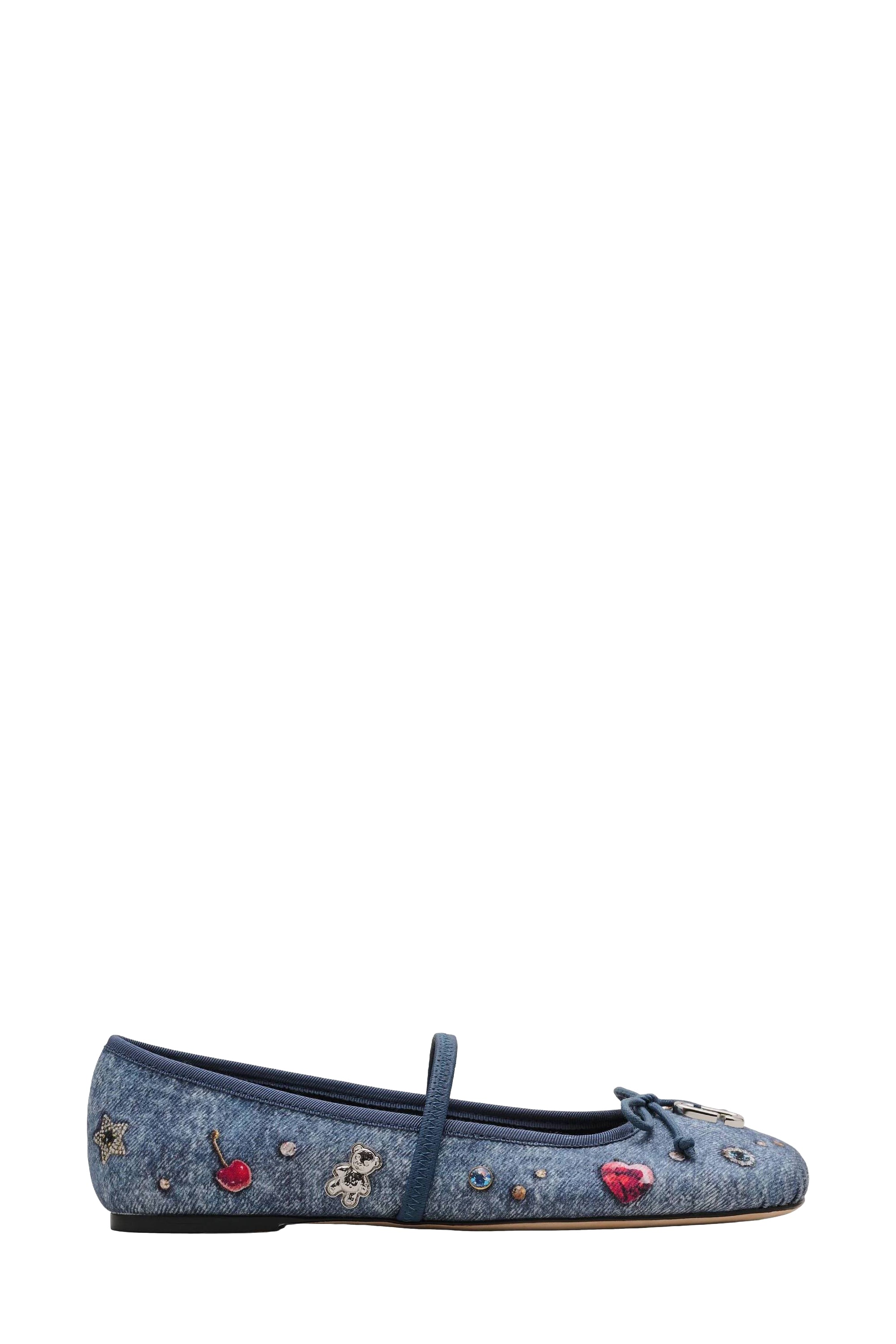 Sabrina denim ballet flats - Medium Wash Multicolour