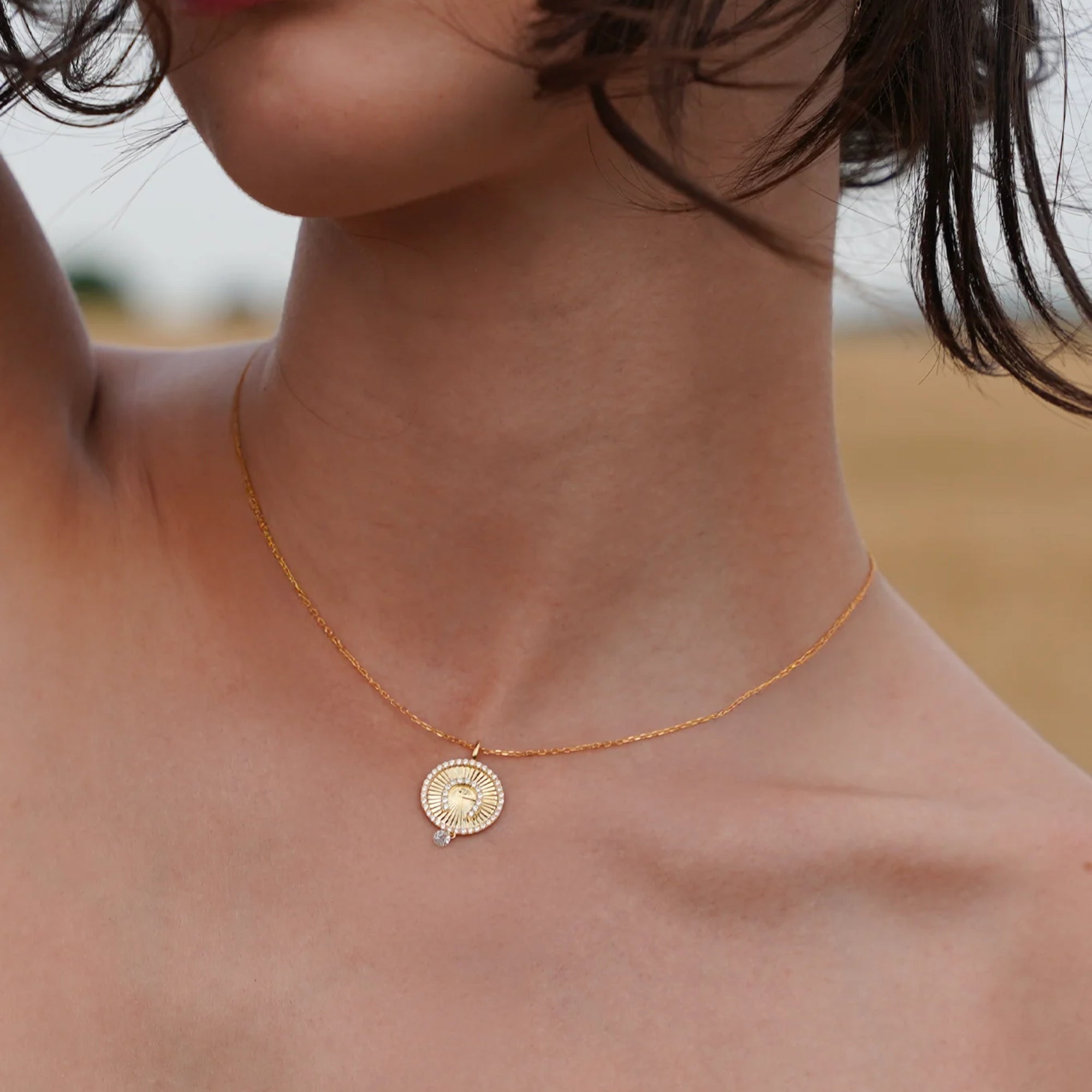 Collier Talisman Porte-bonheur Fer à cheval - Plaqué Or