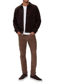 L'Homme Slim-Fit Corduroy Trousers in Denim - Dark Taupe