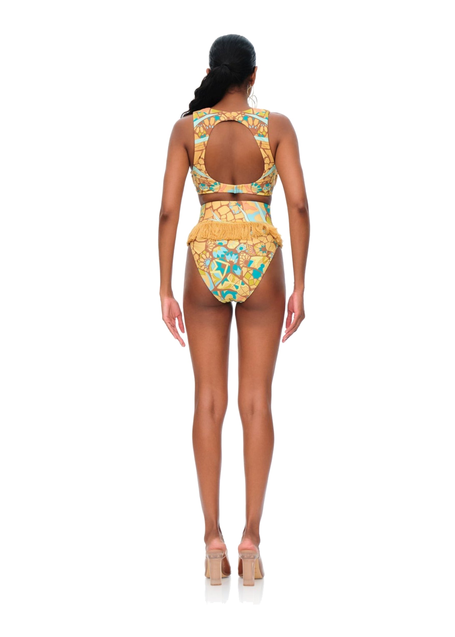 Lasa fringed bikini bottoms - Ilia Print