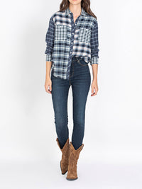 High-waisted skinny denim trousers - Moonflower