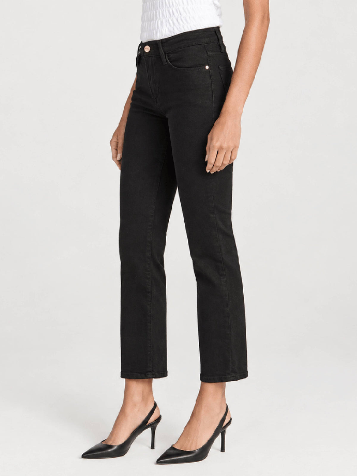 Pantalon High Straight en denim - Film Noir