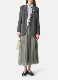 Veste oversize en laine - Grigio Melange