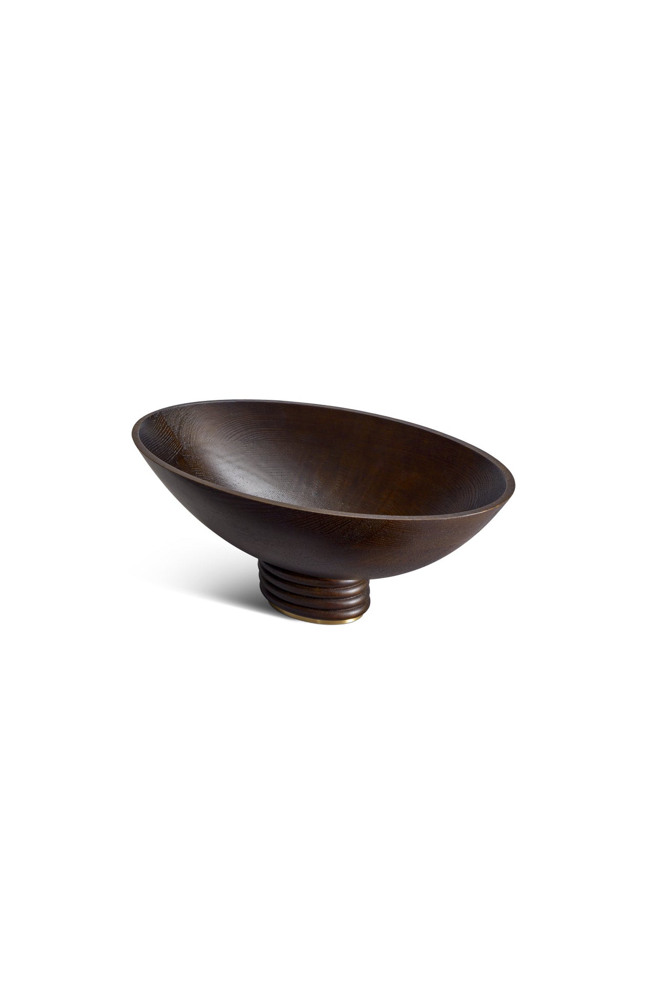 Coupe ovale Alhambra en bois - Marron & Or