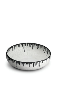 Grand bol rond Tokasu en porcelaine - Blanc & Indigo